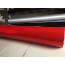 Reflective foil honeycomb signs red