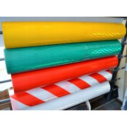 Reflective foil honeycomb signs red