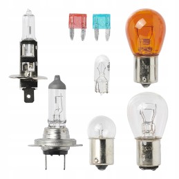 Set of spare bulbs for h1 h7 cars, 8 elements
