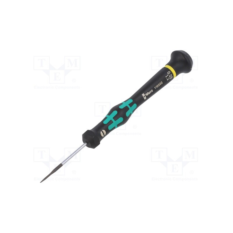 1 pcs x WERA - 5118000001 - Screwdriver, slot, precision, 1,2x0,25mm, Blade length: 40mm