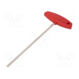 1 pcs x WIHA - 918 - Wrench, hex key, HEX 5mm, Overall len: 232mm, Kind of handle: T
