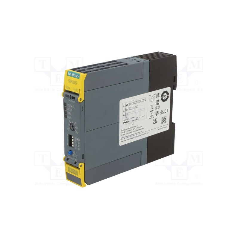 1 pcs x SIEMENS - 3SK1121-1CB42 - Module: safety relay, 3SK1, 24VDC, for DIN rail mounting, IP20