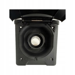 External water socket with flap, black, for a camper