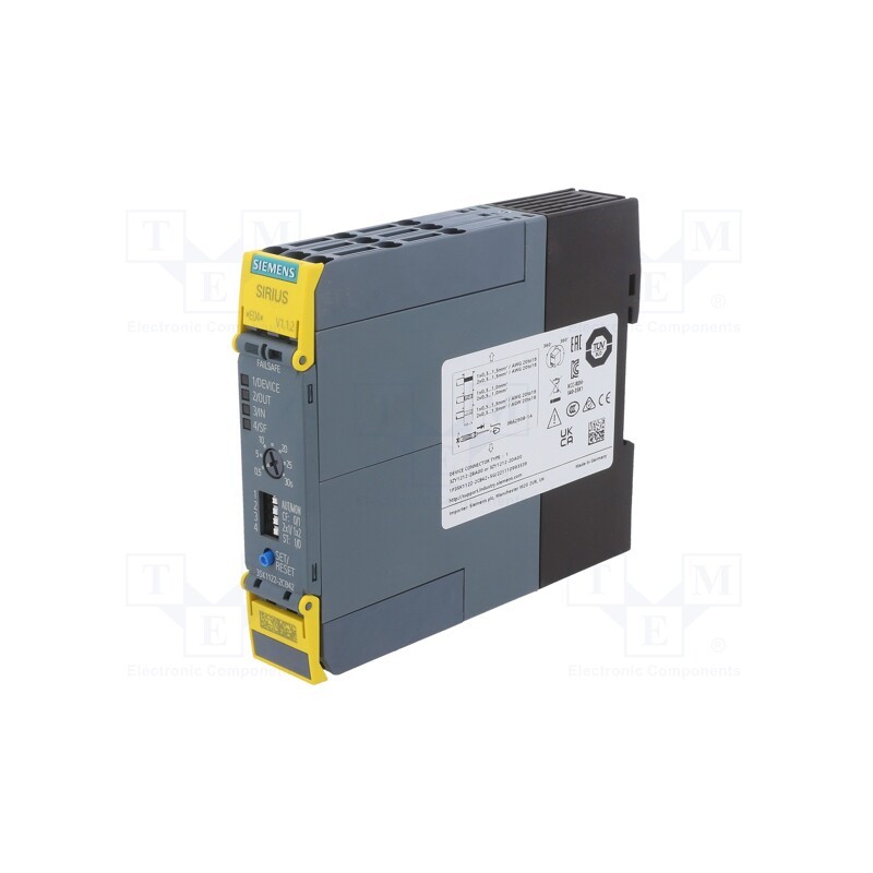 1 pcs x SIEMENS - 3SK1122-2CB42 - Module: safety relay, 3SK1, 24VDC, for DIN rail mounting, IP20