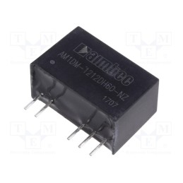 1 pcs x AIMTEC - AM1DM-1212DH60-NZ - Converter: DC/DC, 1W, Uin: 10.8÷13.2V, Uout: 12VDC, Uout2: -12VDC