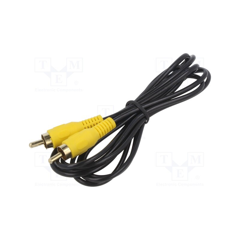 1 pcs x SAVIO - SAVKABELCLS-11 - Cable, RCA plug,both sides, 2m, Plating: gold-plated, black