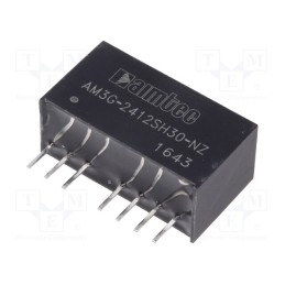 1 pcs x AIMTEC - AM3G-2412SH30-NZ - Converter: DC/DC, 3W, Uin: 18÷36V, Uout: 12VDC, Iout: 250mA, SIP8