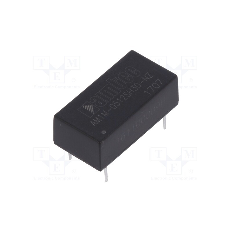 1 pcs x AIMTEC - AM1M-0512SH30-NZ - Converter: DC/DC, 1W, Uin: 4.5÷5.5V, Uout: 12VDC, Iout: 83mA, DIP14