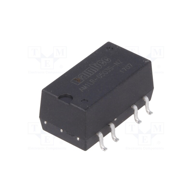 1 pcs x AIMTEC - AM1LR-0503S-NZ - Converter: DC/DC, 1W, Uin: 4.75÷5.25V, Uout: 3.3VDC, Iout: 243mA, SMD
