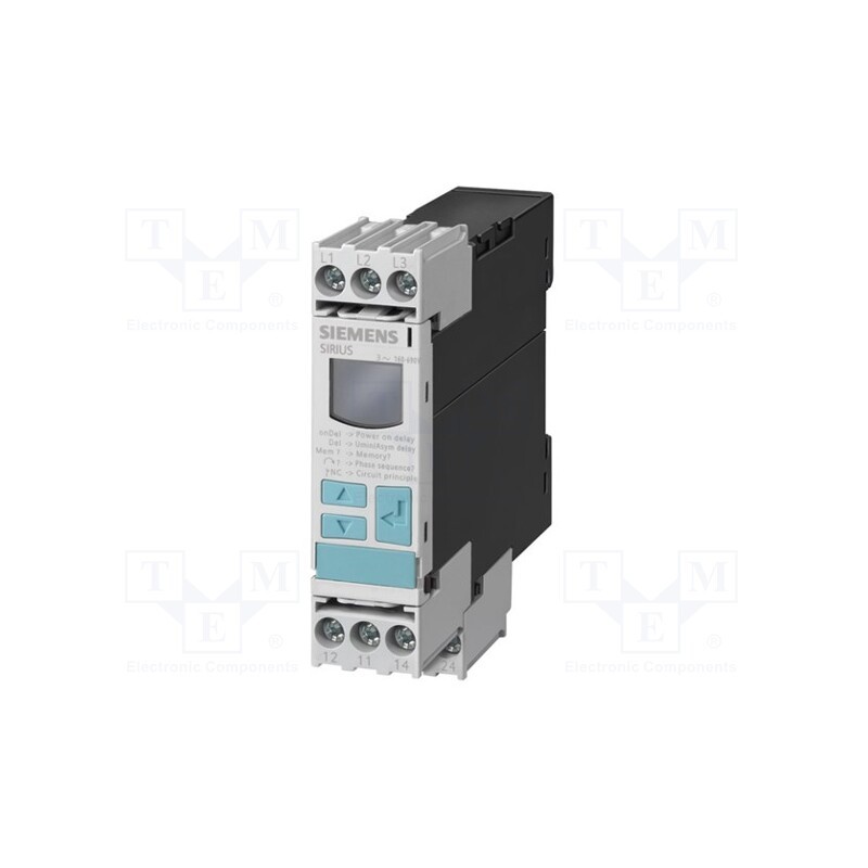 1 pcs x SIEMENS - 3UG4617-1CR20 - Module: voltage monitoring relay, for DIN rail mounting, DPDT