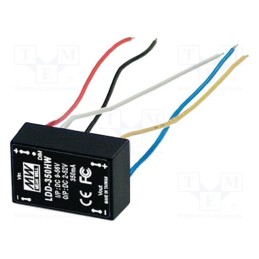 1 pcs x MEAN WELL - LDD-600HW - Converter: DC/DC, 31W, Uin: 9÷56V, Uout: 2÷52VDC, Iin: 550mA, cables