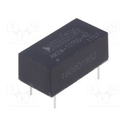1 pcs x AIMTEC - AM2M-1215D-NZ - Converter: DC/DC, 2W, Uin: 10.8÷13.2V, Uout: 15VDC, Uout2: -15VDC
