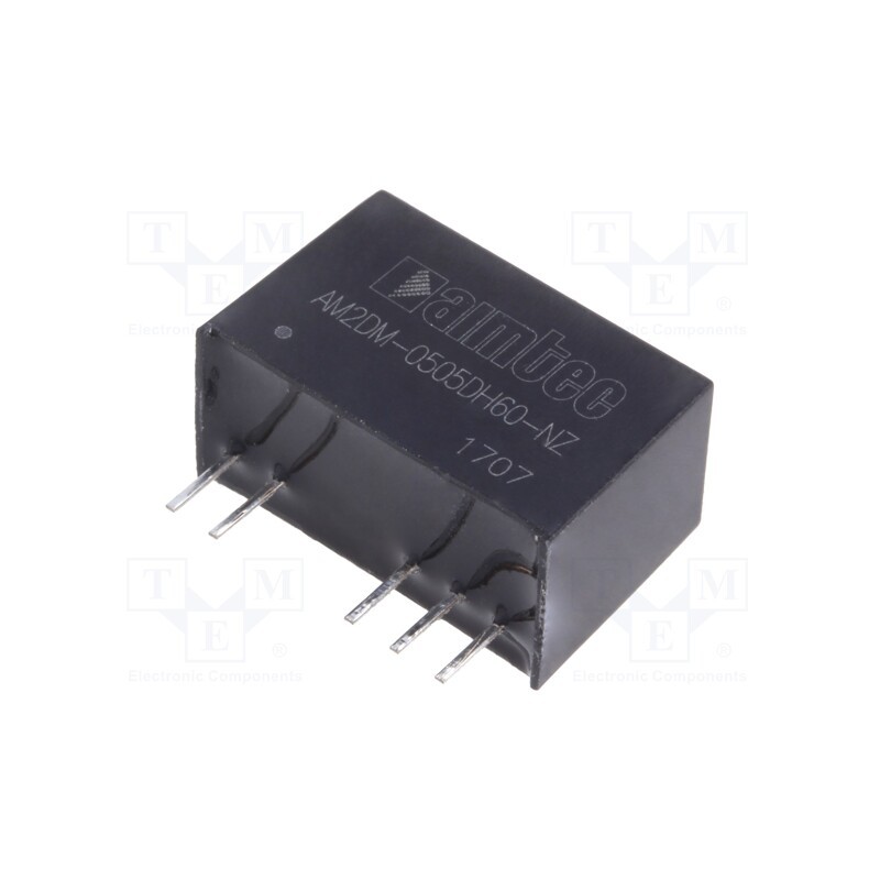 1 pcs x AIMTEC - AM2DM-0505DH60-NZ - Converter: DC/DC, 2W, Uin: 4.5÷5.5V, Uout: 5VDC, Uout2: -5VDC, SIP7