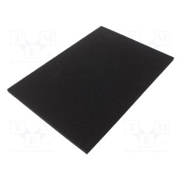 1 pcs x STATICTEC - STNBSF43 - Conductive foam, ESD, L: 345mm, W: 245mm, Thk: 10mm, black