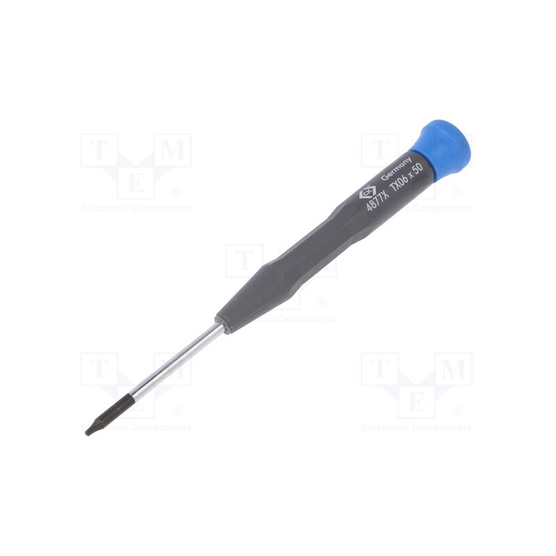 1 pcs x C.K - T4877X 06 - Screwdriver, Torx®, precision, TX06, PRECISION, Blade length: 50mm
