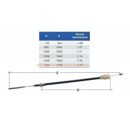 Knott brake cable original Niewiadow 1530 1740