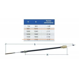 Knott brake cable original Niewiadow 1530 1740