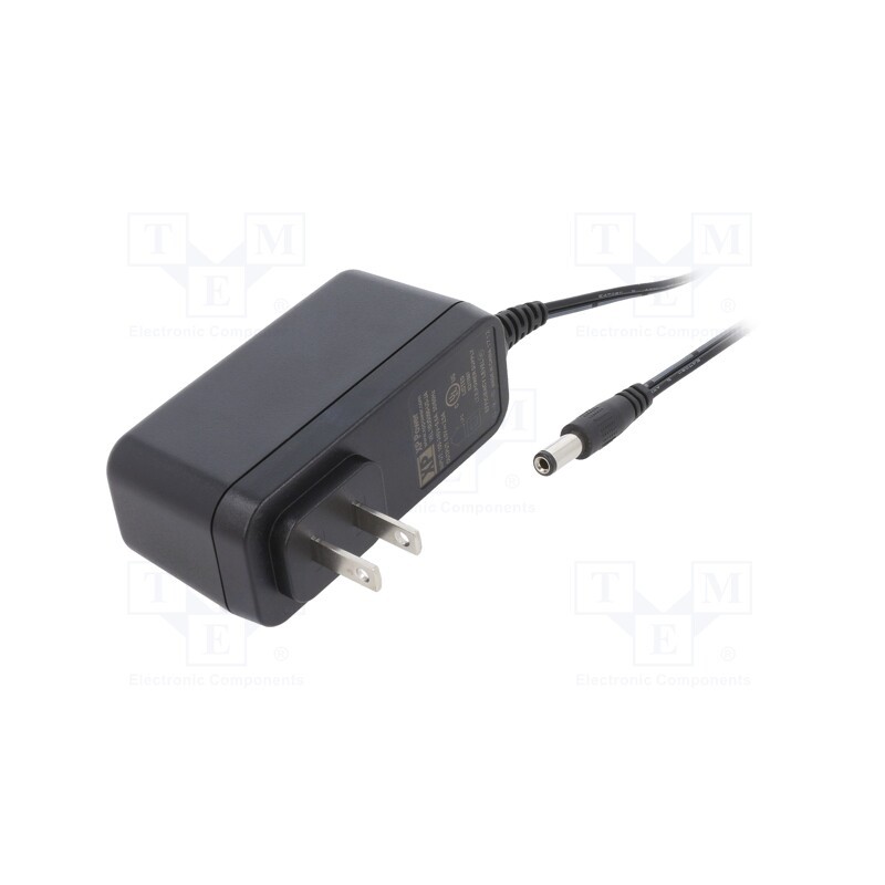 1 pcs x XP POWER - VEL18US090-US-JA - Power supply: switched-mode, plug, 9VDC, 2A, 18W, Out: 5,5/2,1, 85%