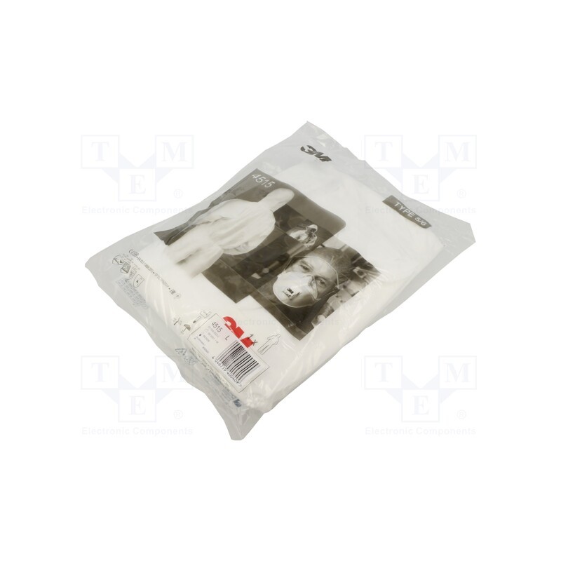 1 pcs x 3M - 4515 L - Protective coverall, Size: L, white, 4515, with a hood