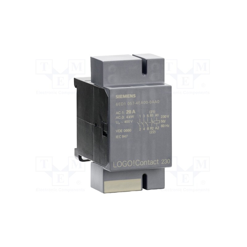 1 pcs x SIEMENS - 6ED1057-4EA00-0AA0 - Contactor: 3-pole, LOGO! 8, LOGO! 8, 230VAC