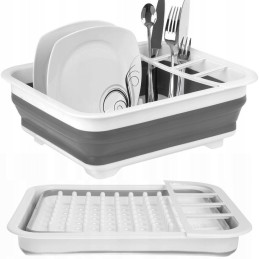 Foldable silicone dish dryer and drainer