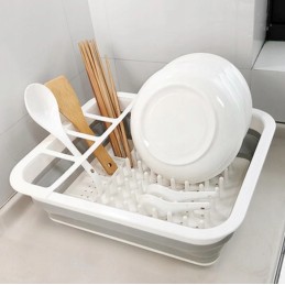 Foldable silicone dish dryer and drainer