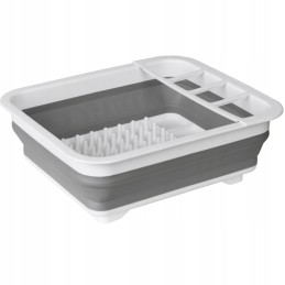 Foldable silicone dish dryer and drainer