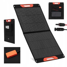 Folding tourist camping solar panel charger 2 x USB 100W