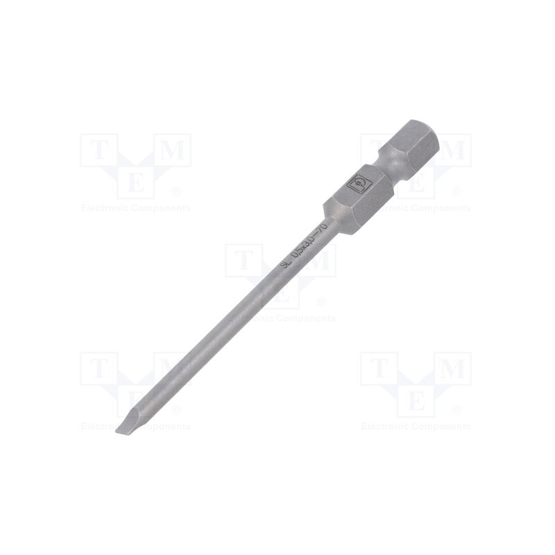 1 pcs x PHOENIX CONTACT - SF-BIT-SL 0,5X3,0-70 - Screwdriver bit, slot, 3,0x0,5mm, Overall len: 70mm