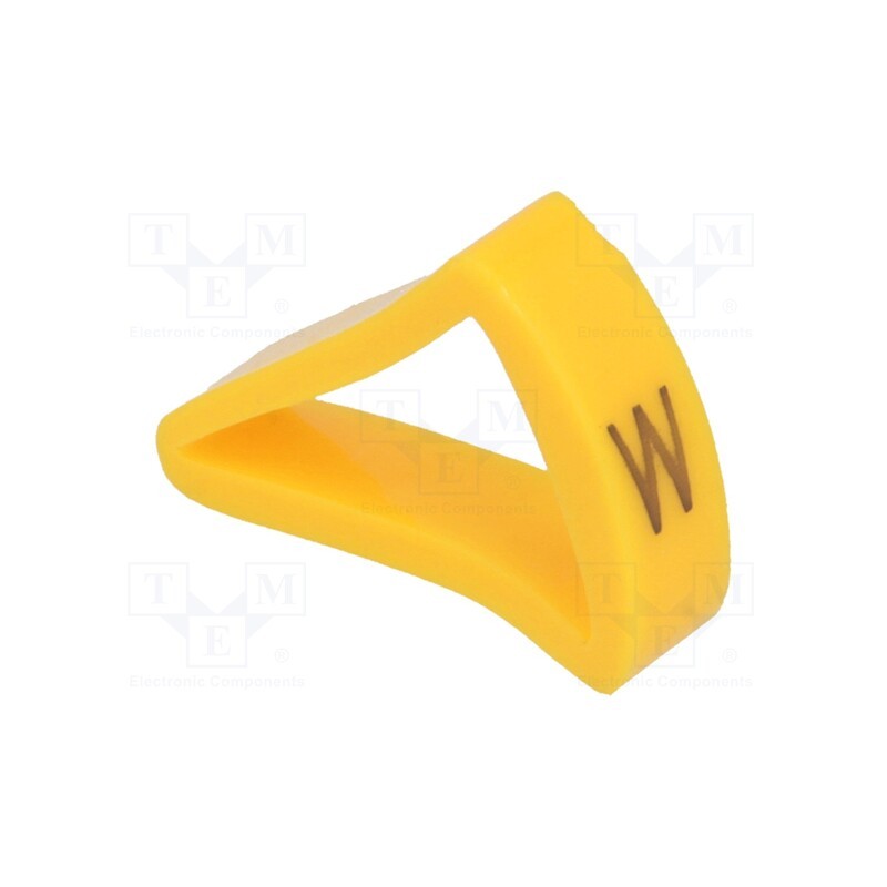 1 pcg x KURANT - MZ-4/W -AS - Markers, Marking: W, 10÷16mm, H: 21mm, A: 15mm, -30÷100°C, leaded