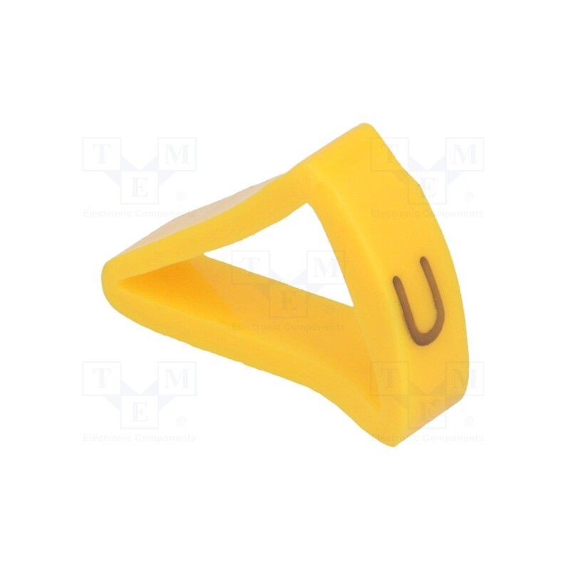 1 pcg x KURANT - MZ-4/U -AS - Markers, Marking: U, 10÷16mm, H: 21mm, A: 15mm, -30÷100°C, leaded