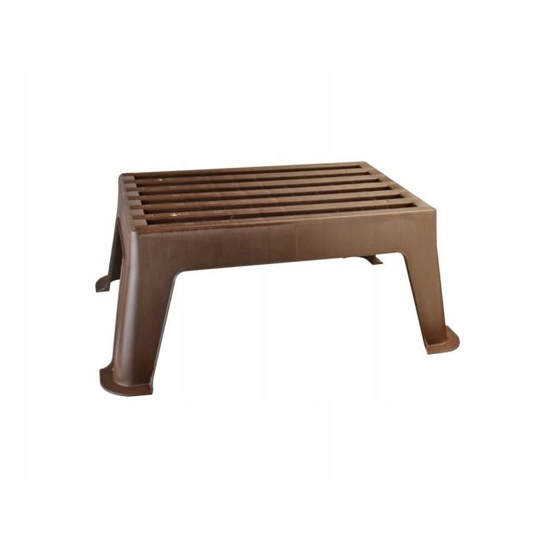 Entrance step brown, up to 200 kg, camping