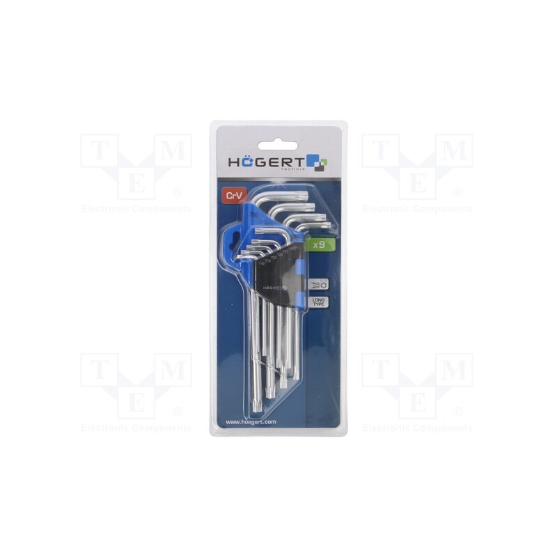 1 set x Hu00d6GERT TECHNIK - HT1W814 - Wrenches set, Torx®, Chrom-vanadium steel, 9pcs.