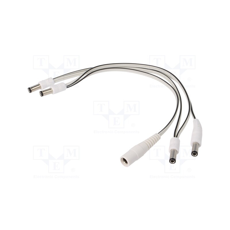 1 pcs x BQ CABLE - DC.SPL.1100.0035 - Cable, 2x0.5mm2, DC 5,5/2,1 plug x4,DC 5,5/2,5 socket, straight