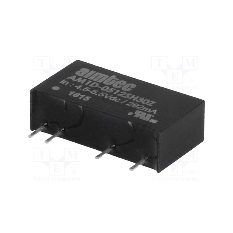 1 pcs x AIMTEC - AM1D-0512SH30Z - Converter: DC/DC, 1W, Uin: 4.5÷5.5V, Uout: 12VDC, Iout: 83mA, SIP7