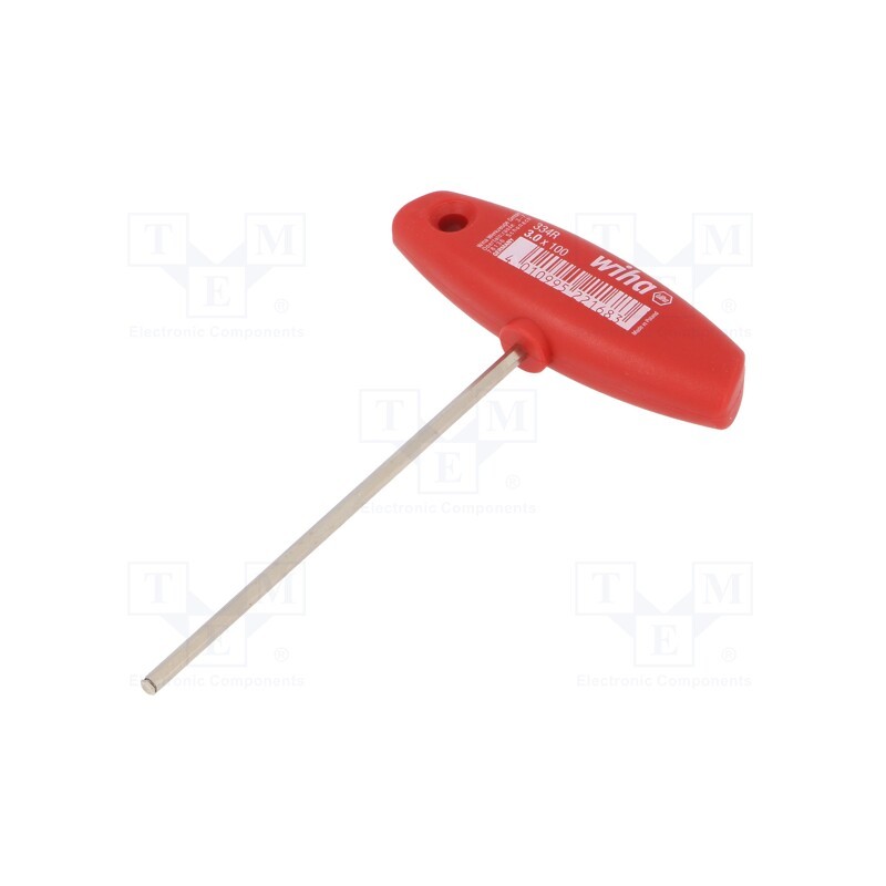 1 pcs x WIHA - 22168 - Wrench, hex key, HEX 3mm, Overall len: 126mm, Plating: nickel