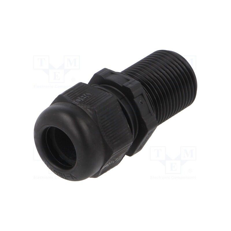 1 pcs x OBO BETTERMANN - V-TEC VM LL20 SW - Cable gland, with long thread, M20, 1.5, IP68, polyamide, black