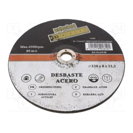 1 pcs x MEDID - DA23080 - Grinding wheels, Ø: 230mm, Øhole: 22mm, Disc thick: 8mm