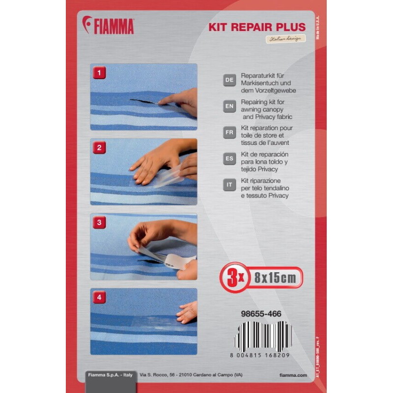 Fiamma awning fabric repair kit 8x15cm