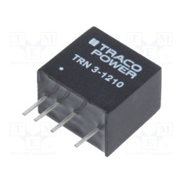 1 pcs x TRACO POWER - TRN 3-1210 - Converter: DC/DC, 3W, Uin: 9÷18V, Uout: 3.3VDC, Iout: 700mA, SIP