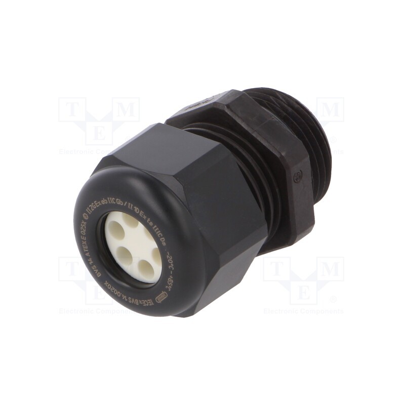 1 pcs x HUMMEL - 1.581.2001.51 - Cable gland, multi-hole, M20, 1.5, IP68, polyamide, black, 3mm