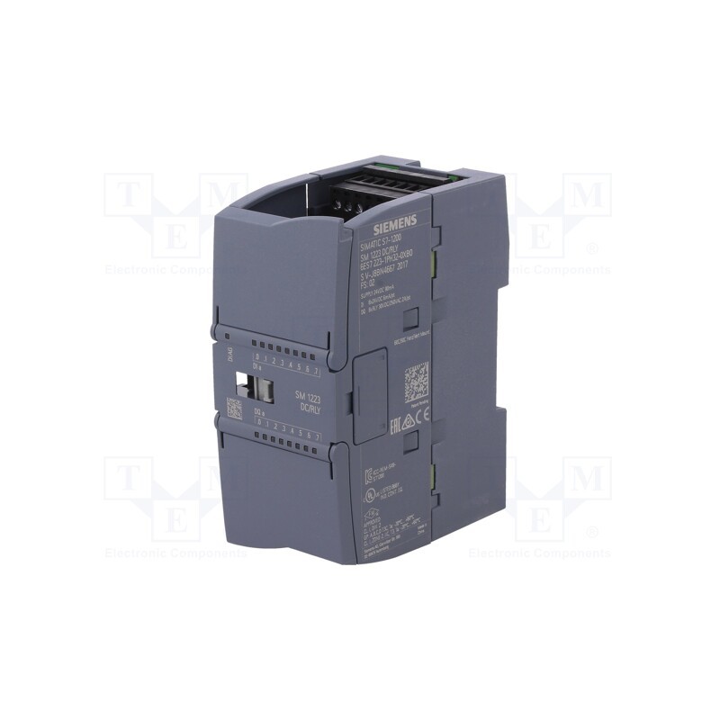 1 pcs x SIEMENS - 6ES7223-1PH32-0XB0 - Module: extension, OUT: 8, IN: 8, S7-1200, OUT 1: relay, 45x100x75mm