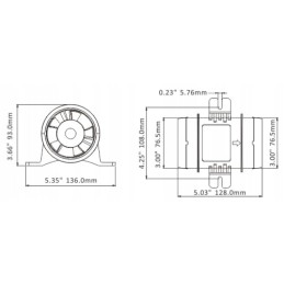 Linear fan sr 76 mm 24v seaflo