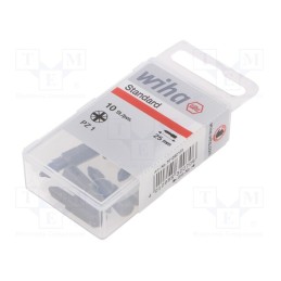 1 set x WIHA - 32070 - Screwdriver bit, Pozidriv®, PZ1, Overall len: 25mm, 10pcs.