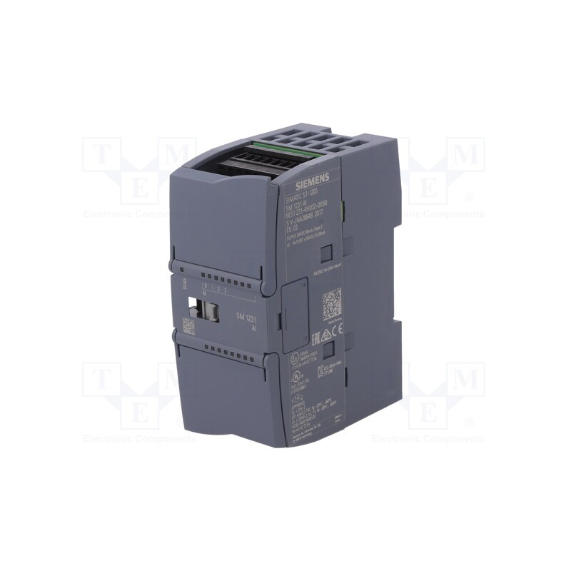 1 pcs x SIEMENS - 6ES7231-4HD32-0XB0 - Module: extension, IN: 4, S7-1200, 45x100x75mm, IN 1: analogue, IP20
