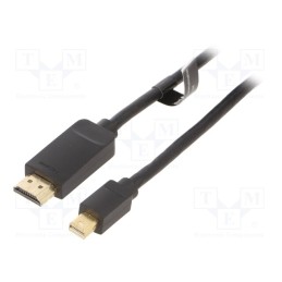1 pcs x VENTION - HABBH - Cable, HDMI 1.4, HDMI plug,mini DisplayPort plug, PVC, Len: 2m