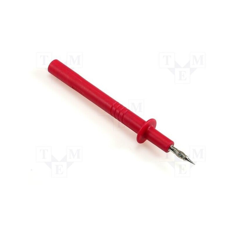 1 pcs x HIRSCHMANN T&M - PRUEF 2700 RT - Probe tip, 32A, 1kV, red, Tip diameter: 4mm, Socket size: 4mm