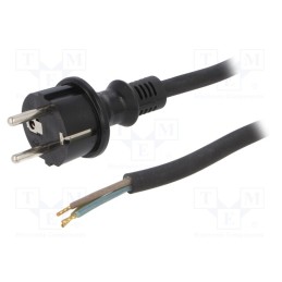 1 pcs x PLASTROL - W-97212 - Cable, 3x1.5mm2, CEE 7/7 (E/F) plug,wires,SCHUKO plug, rubber