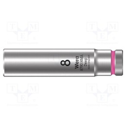 1 pcs x WERA - 5004505001 - Socket, 6-angles,socket spanner, HEX 8mm, 1/4', 50mm