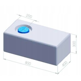 Tank container for clean and dirty water, 90l tank